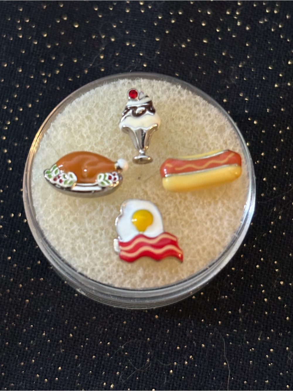 4 Food Themed Origami Owl Charms